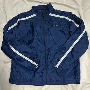 Nike Men's Vintage Zip Blue Pullover Windbreaker Jacket - Size XXL